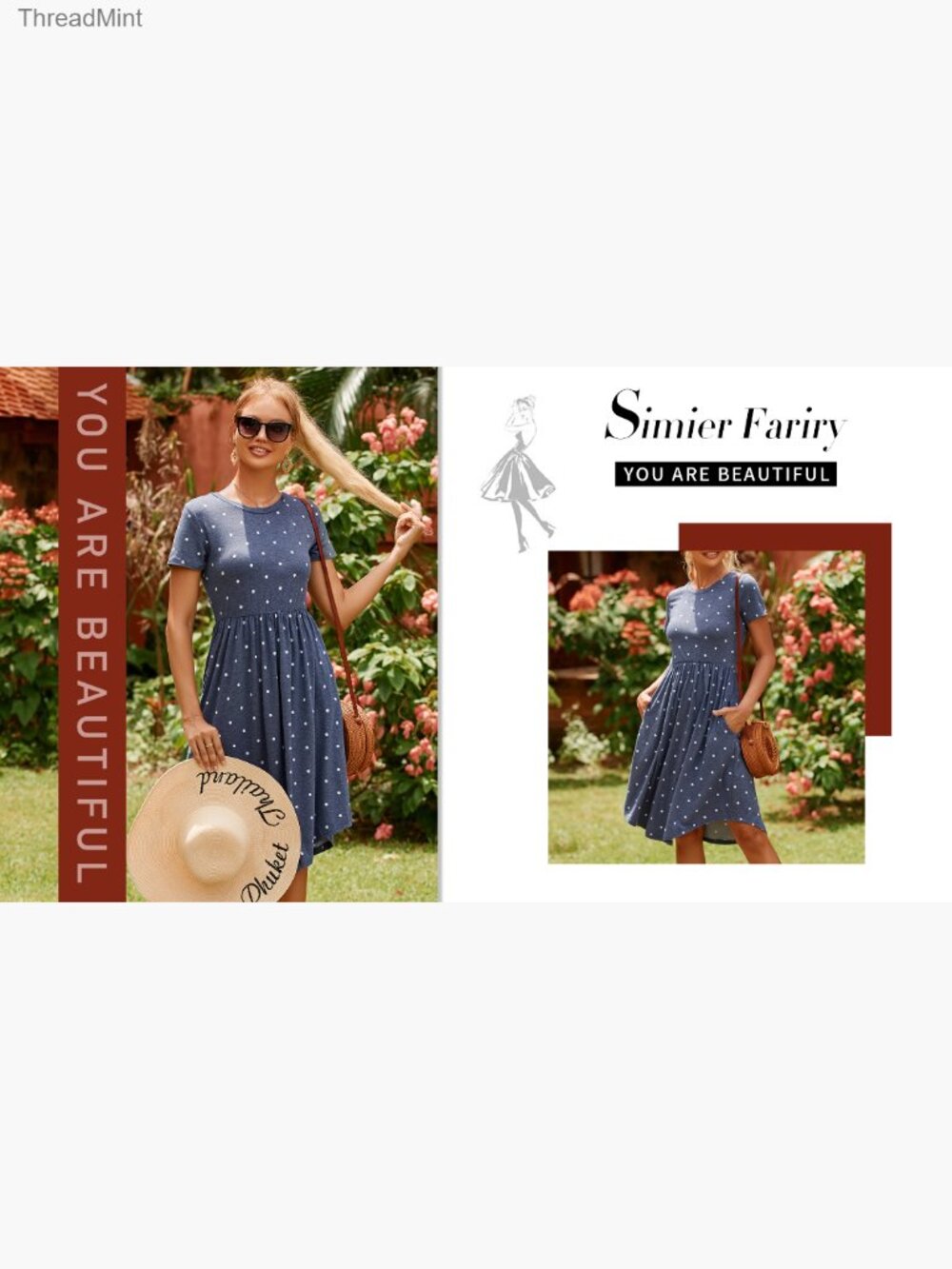 Women's Midi Knee Dress Short Sleeve Pocket Teacher Work Casual - Picture 6 of 6